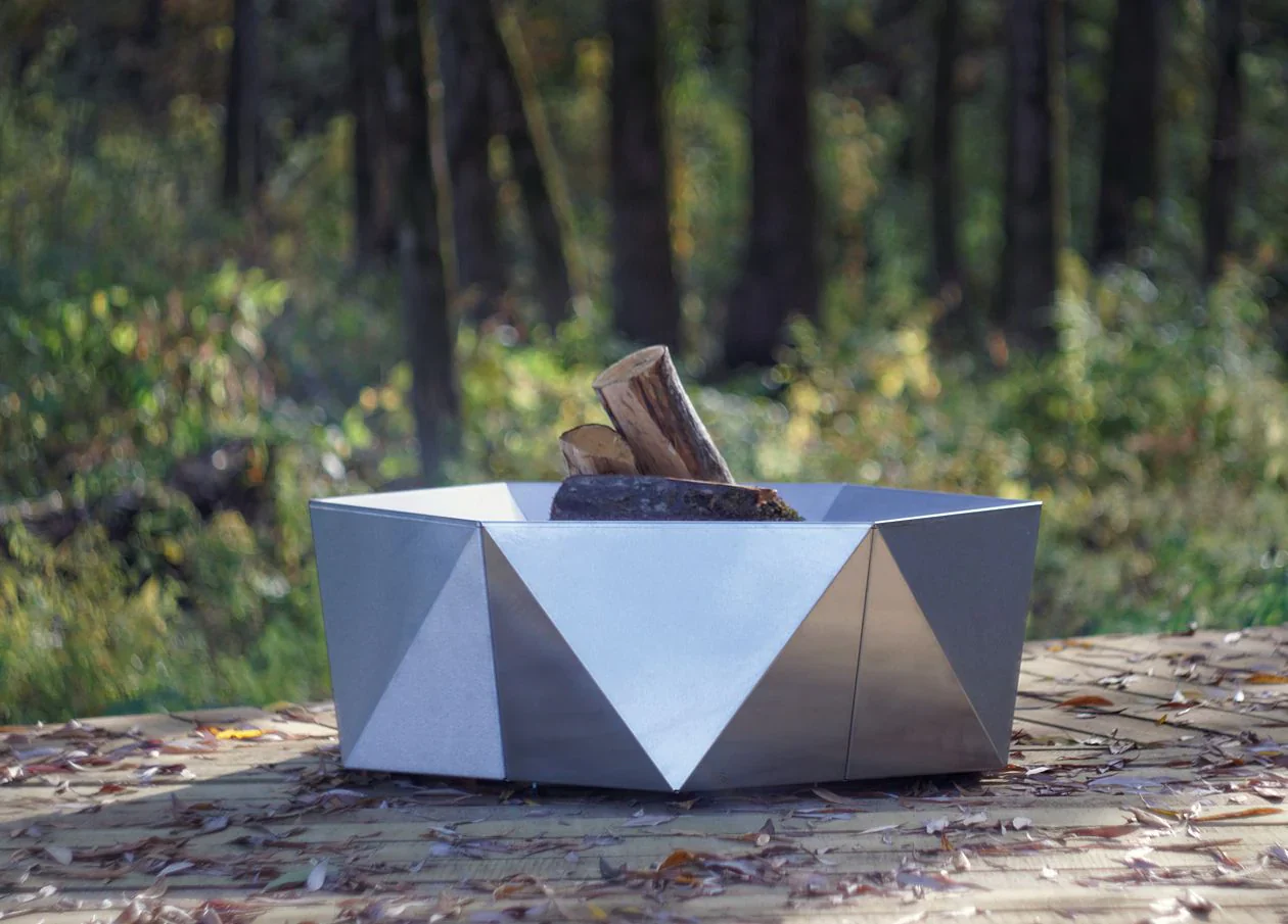 Alfred Riess Šešiakampis Stainless Steel Fire Pit - Image 3
