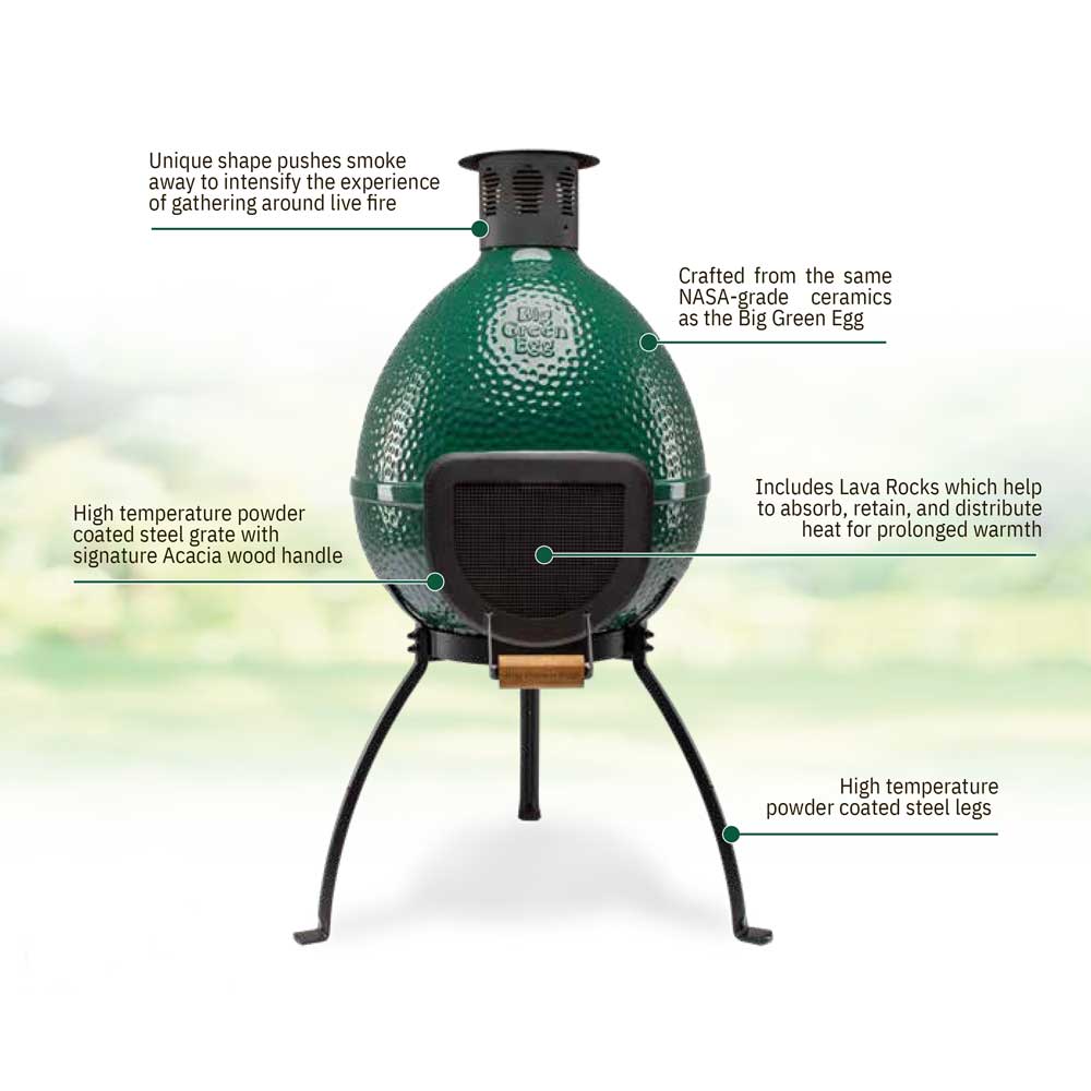 Big Green Egg Chiminea Wood Heater - Limited Edition - Image 4