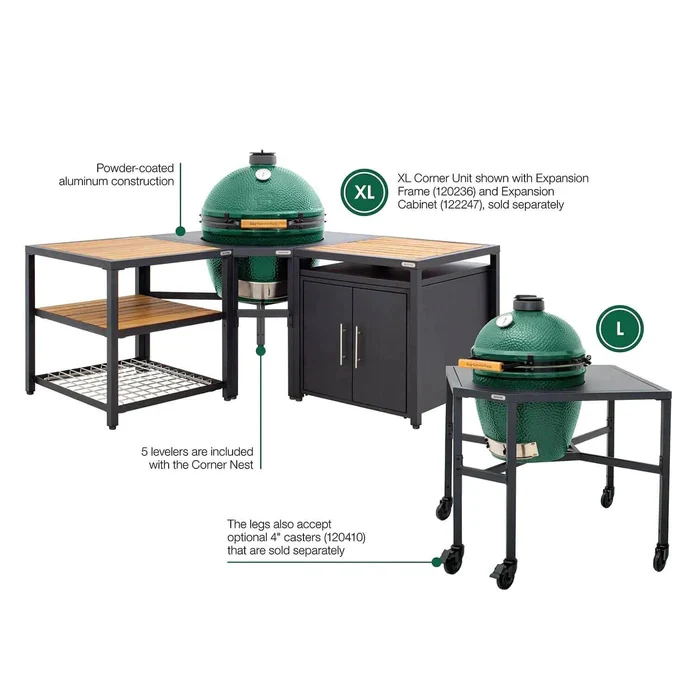 Big Green Egg Large Mod Nest Corner + Exp + Cabinet Package - Image 4