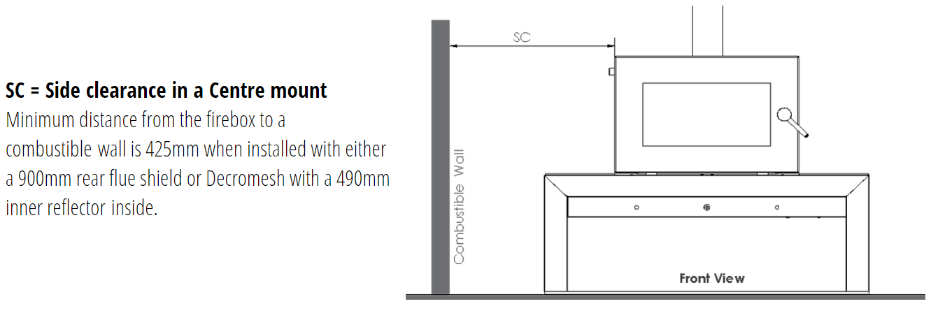 Blaze 605 Wood Heater with Coffee Table Base - Image 8