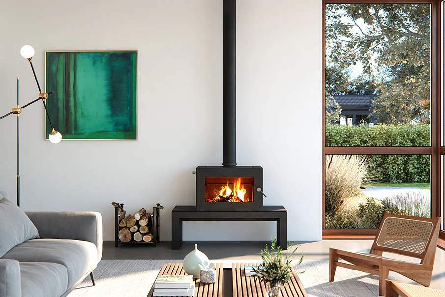 Blaze 905 Wood Fire with Coffee Table Base - Image 4