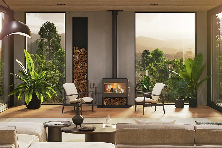 Blaze B700 Woodstacker Landscape Fireplace - Image 3