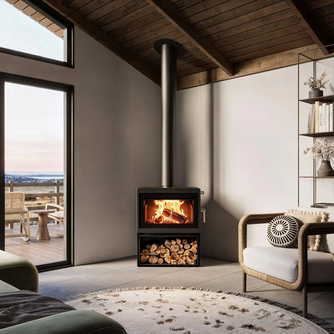 Blaze Z3 Woodstacker Freestanding Wood Fireplace