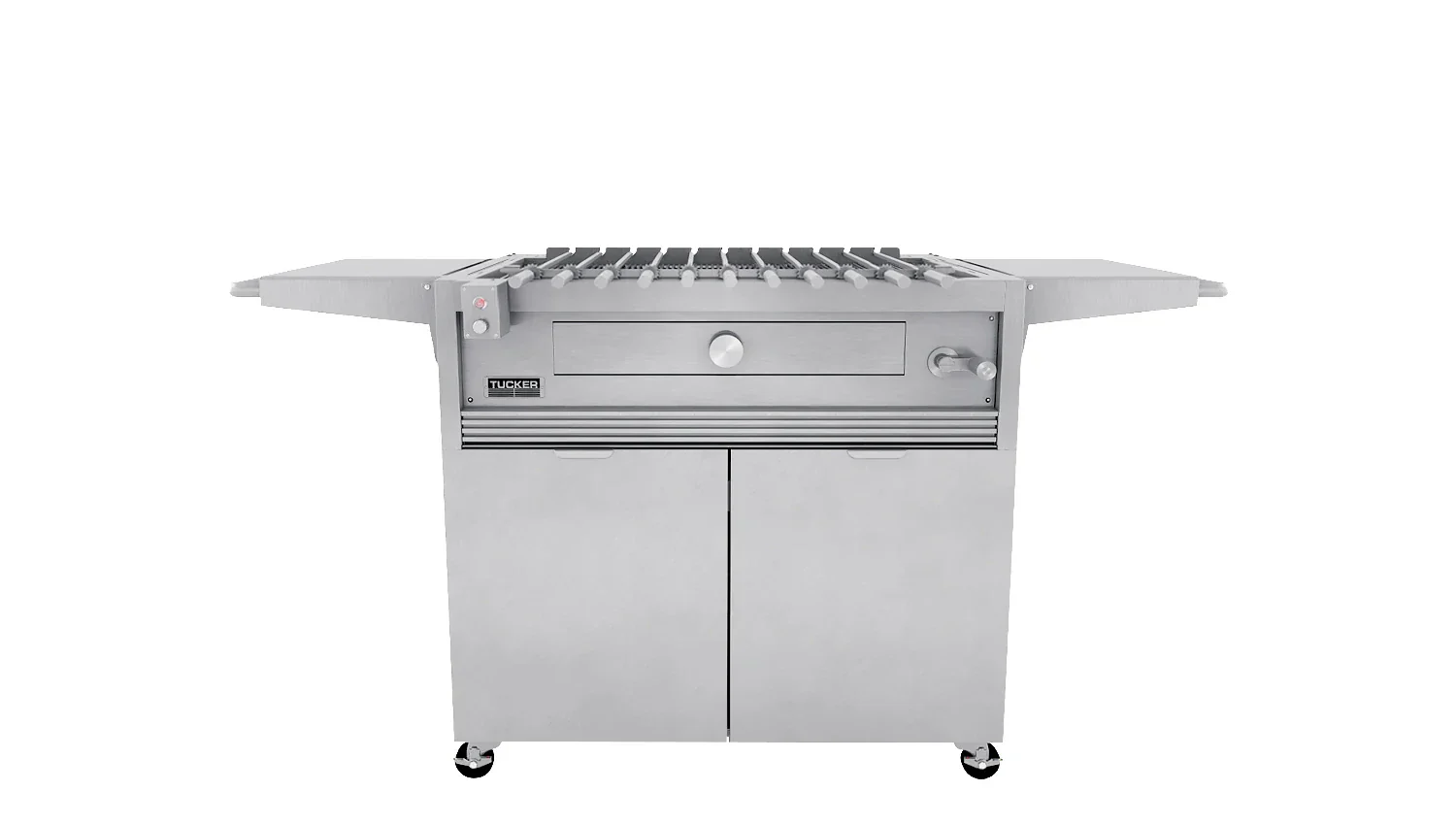 Clearance Sale - Tucker Charcoal Deluxe Pro BBQ on Cabinet with Roasting Hood - Image 36