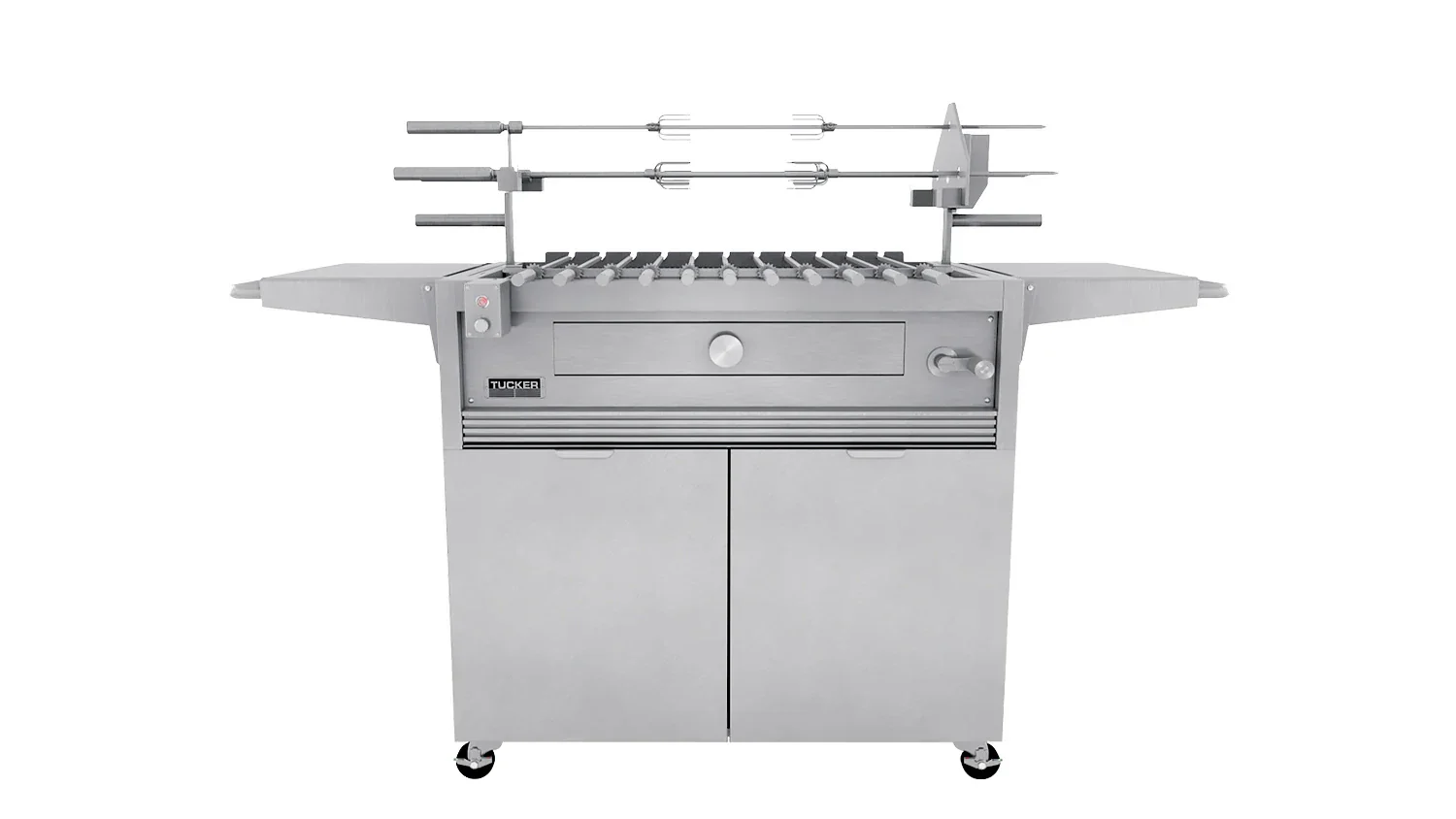 Clearance Sale - Tucker Charcoal Deluxe Pro BBQ on Cabinet with Roasting Hood - Image 39