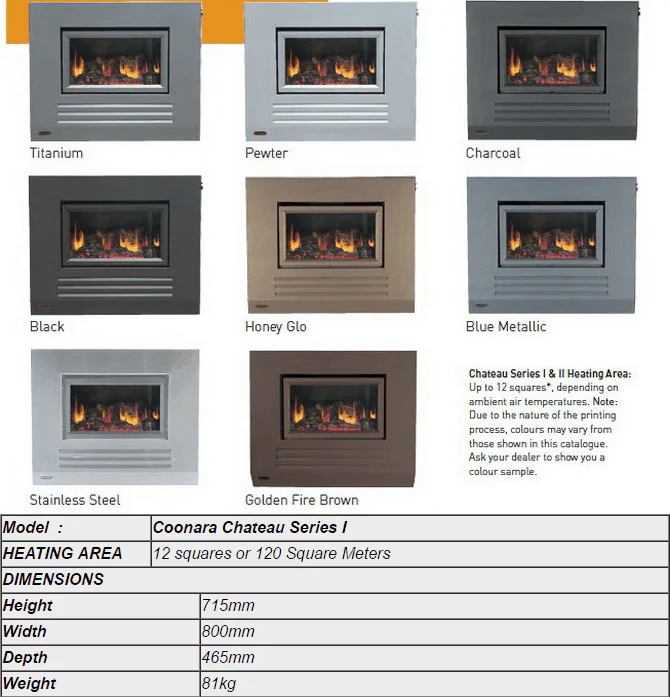 Coonara Chateau Series 1 Inbuilt Gas Heater - Image 3