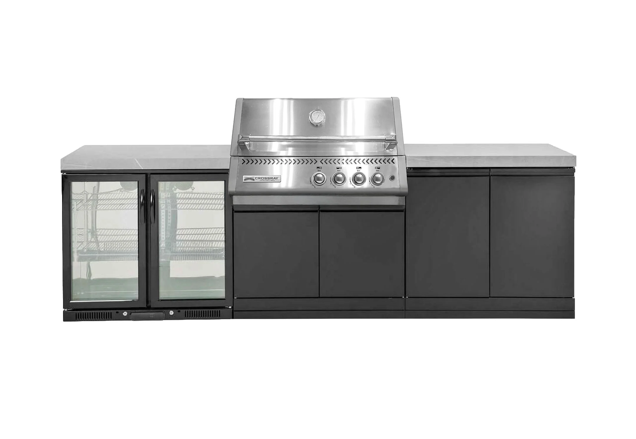 Crossray Premium Xplor Grey Outdoor Kitchen with 4 Burner BBQ - Image 6