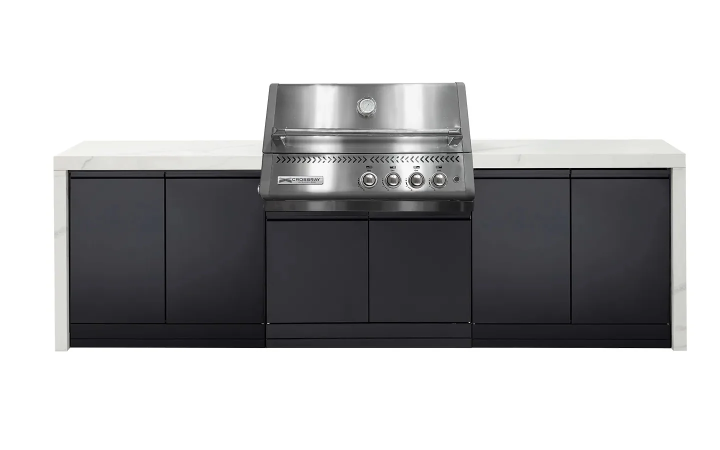 Crossray Premium Xplor White Outdoor Kitchen with 4 Burner BBQ - Image 6