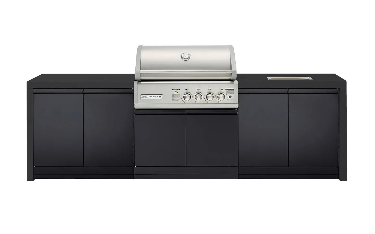Crossray X-Origin 4 Burner Black Premium Outdoor Kitchen - Image 3