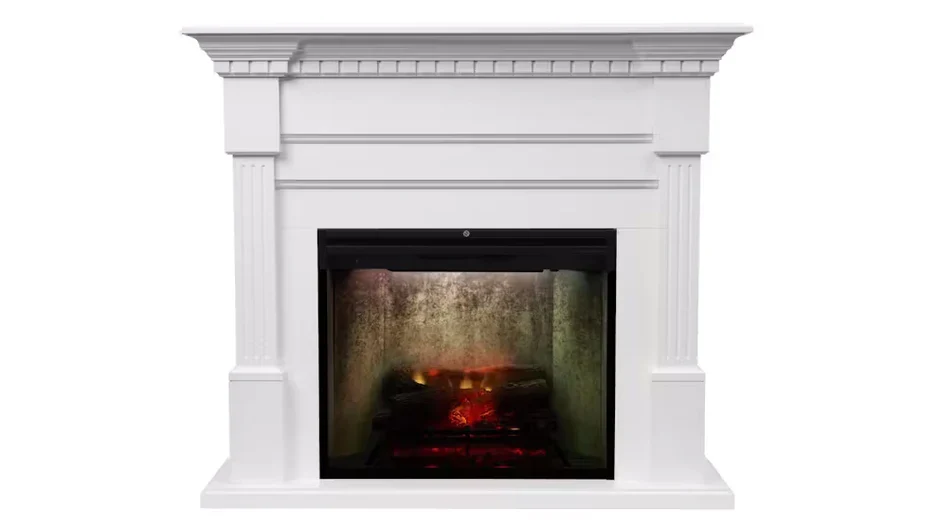 Dimplex 2kW Caden Mantle with 30 inch Revillusion Firebox in White Finish - Image 4