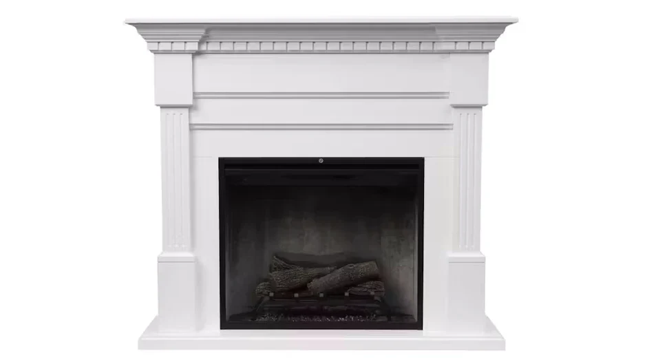 Dimplex 2kW Caden Mantle with 30 inch Revillusion Firebox in White Finish - Image 5