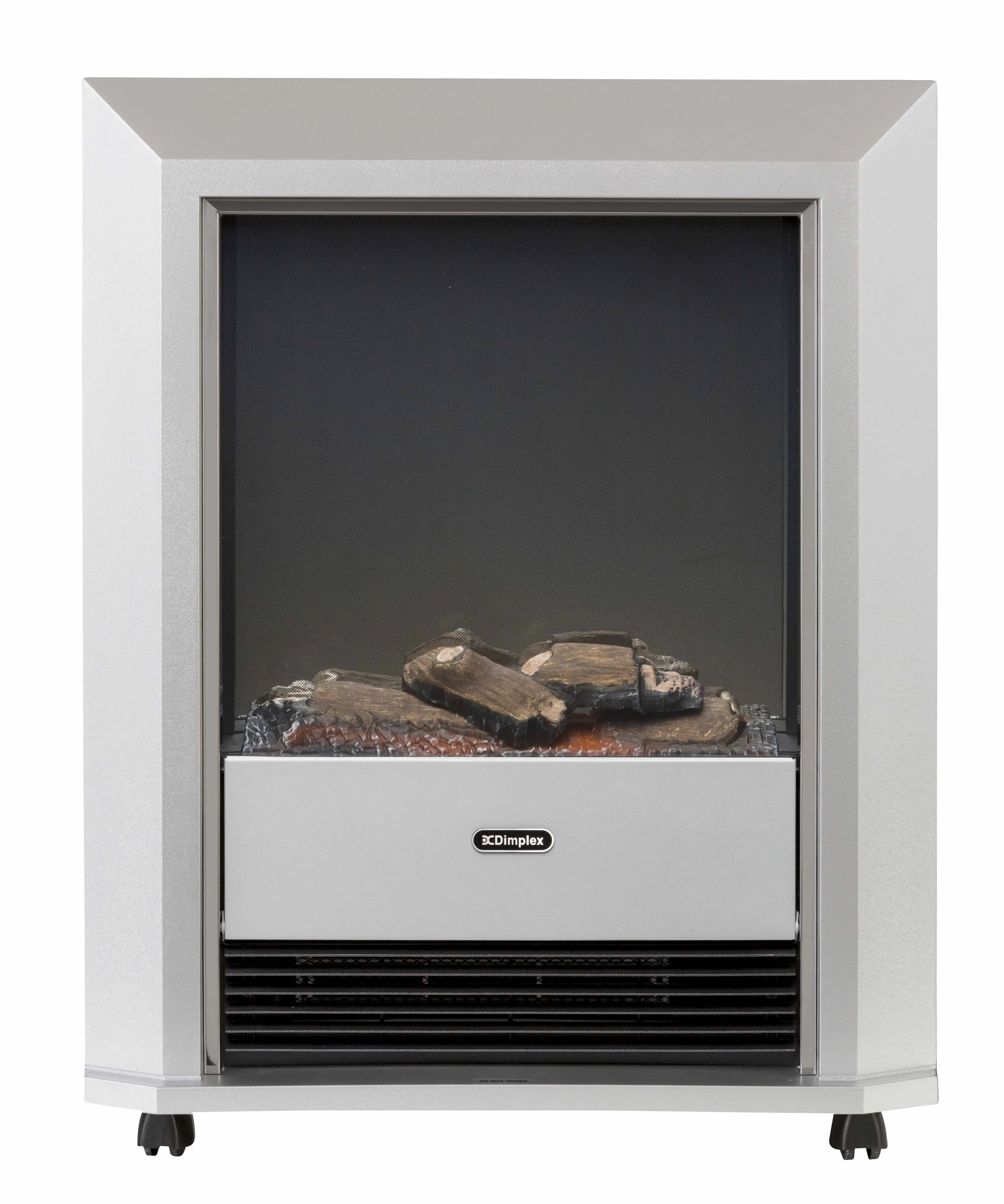 Dimplex Lee Silver 2kW Portable Electric Fire with Optiflame log effect - Image 2
