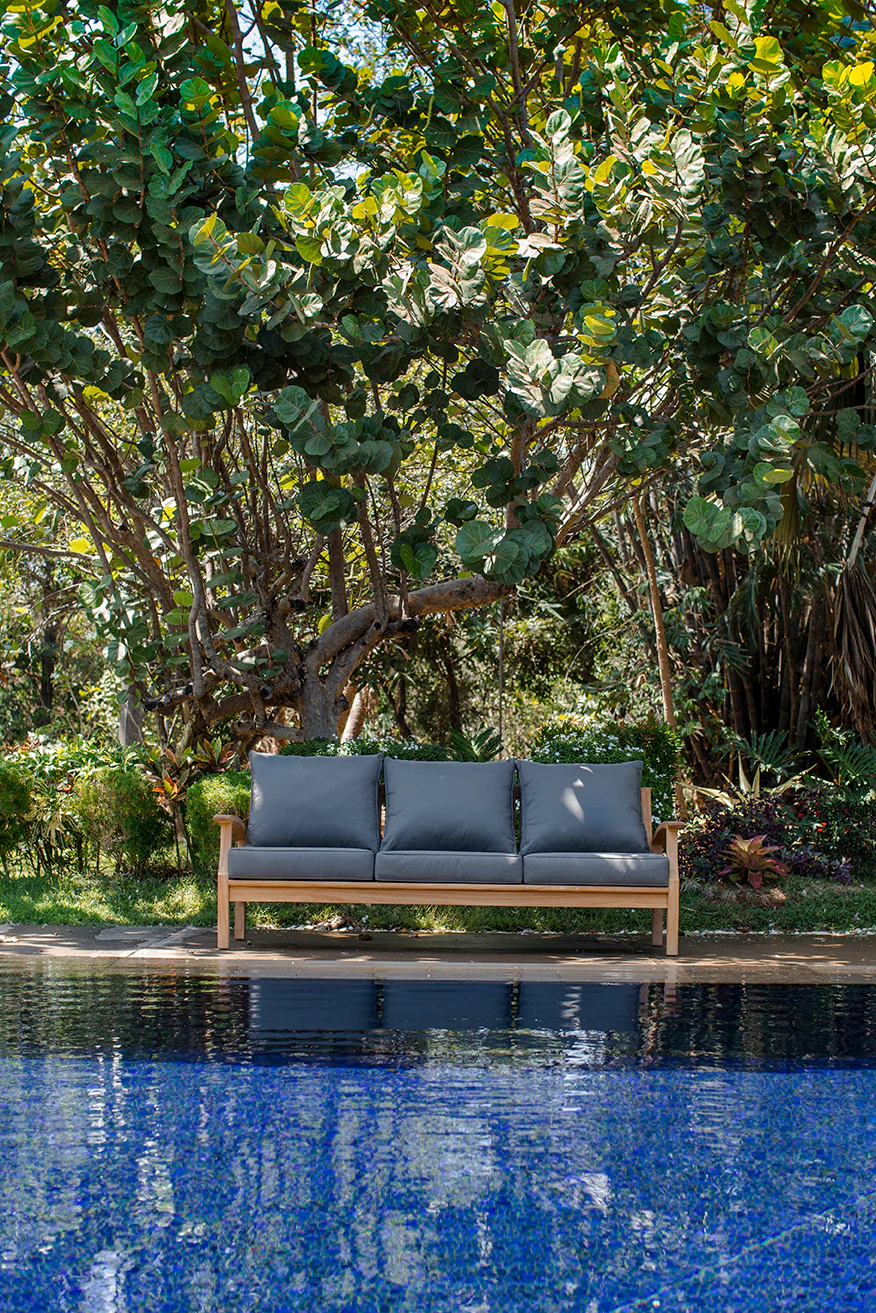 East India Lombok Three Seater Sofa with Cushions - Image 6