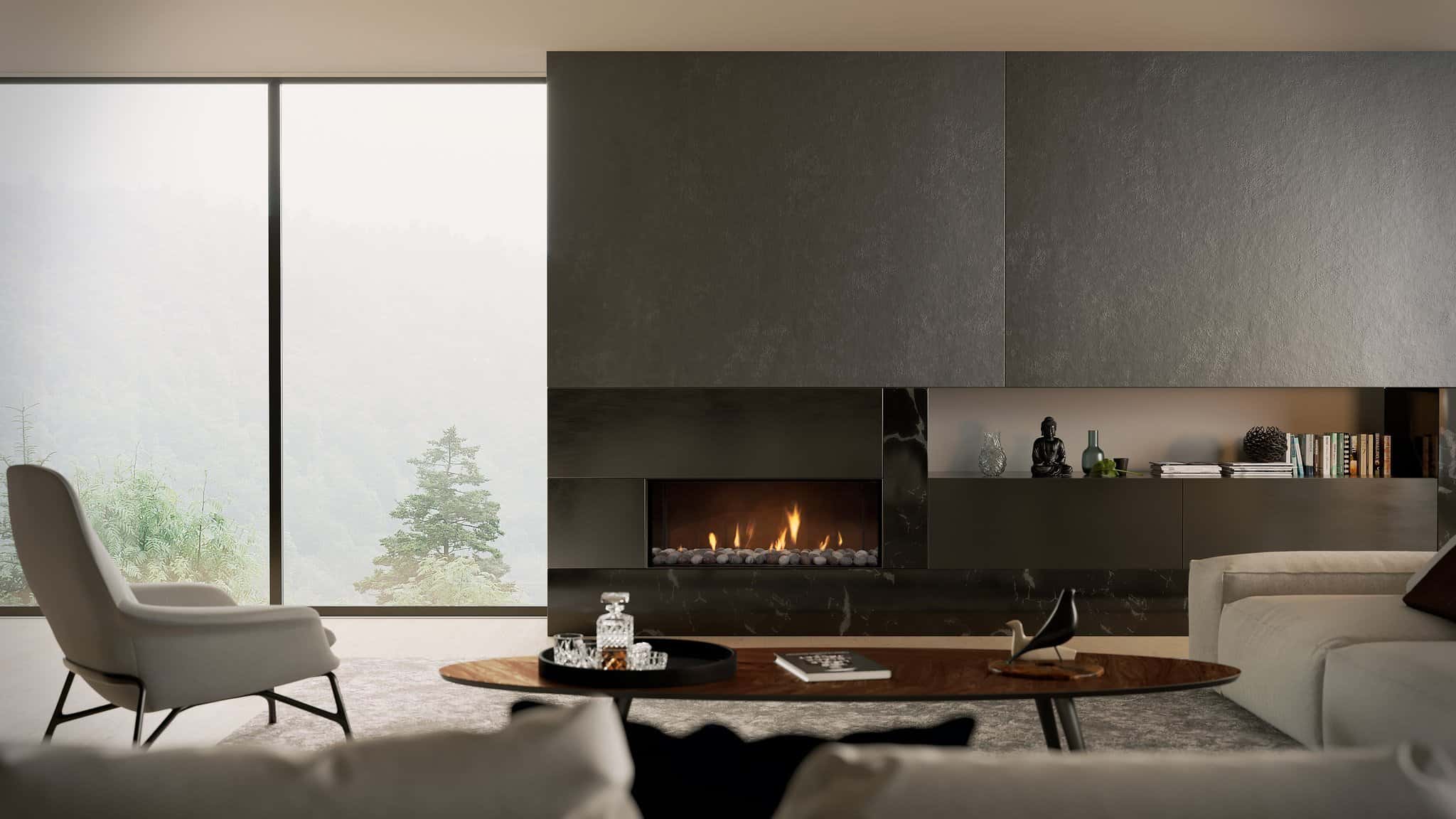 Escea DS1150 Single Sided Gas Fireplace - Image 4