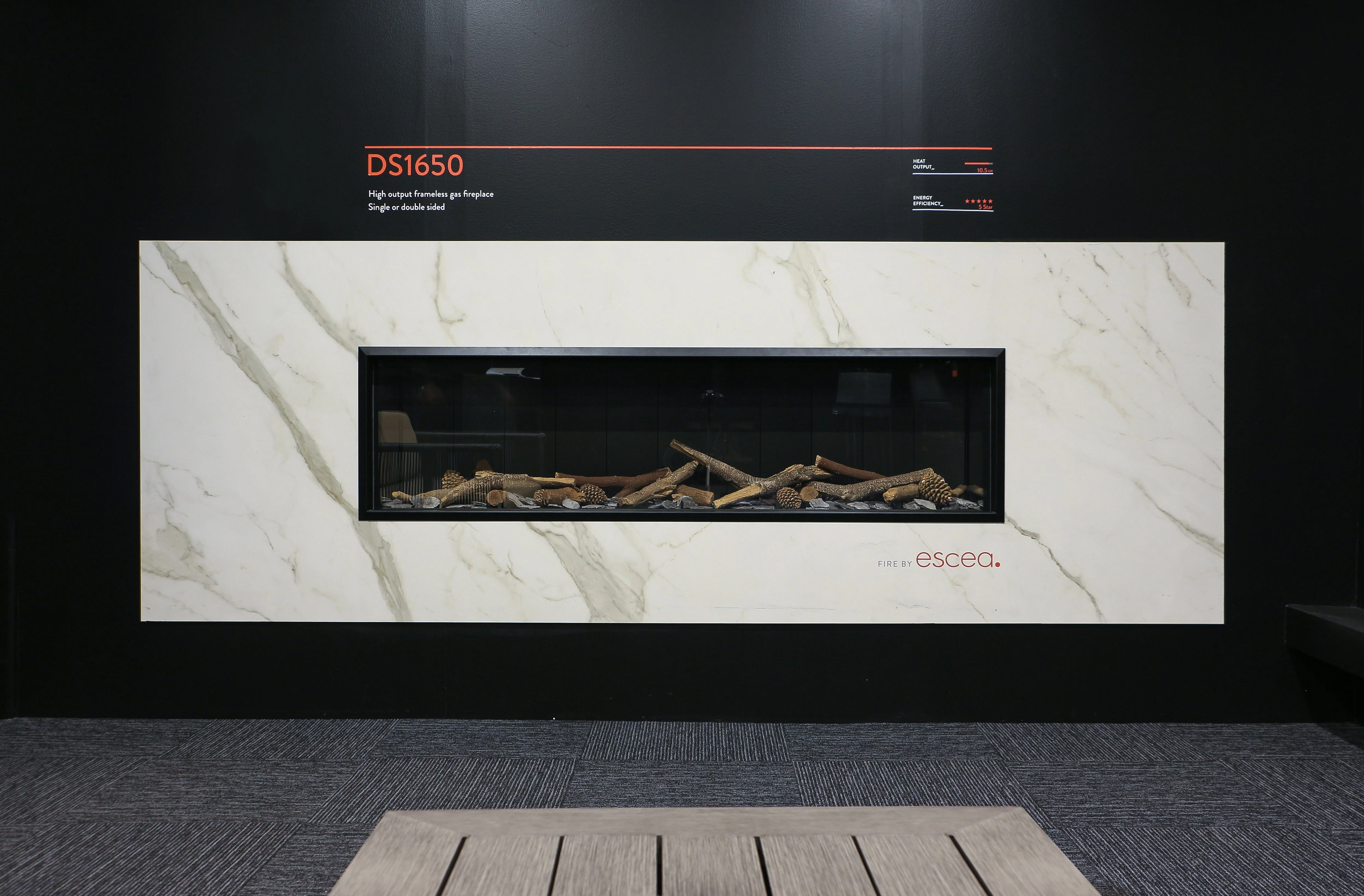 Escea DS1650 Single Sided Gas Fireplace - Image 5