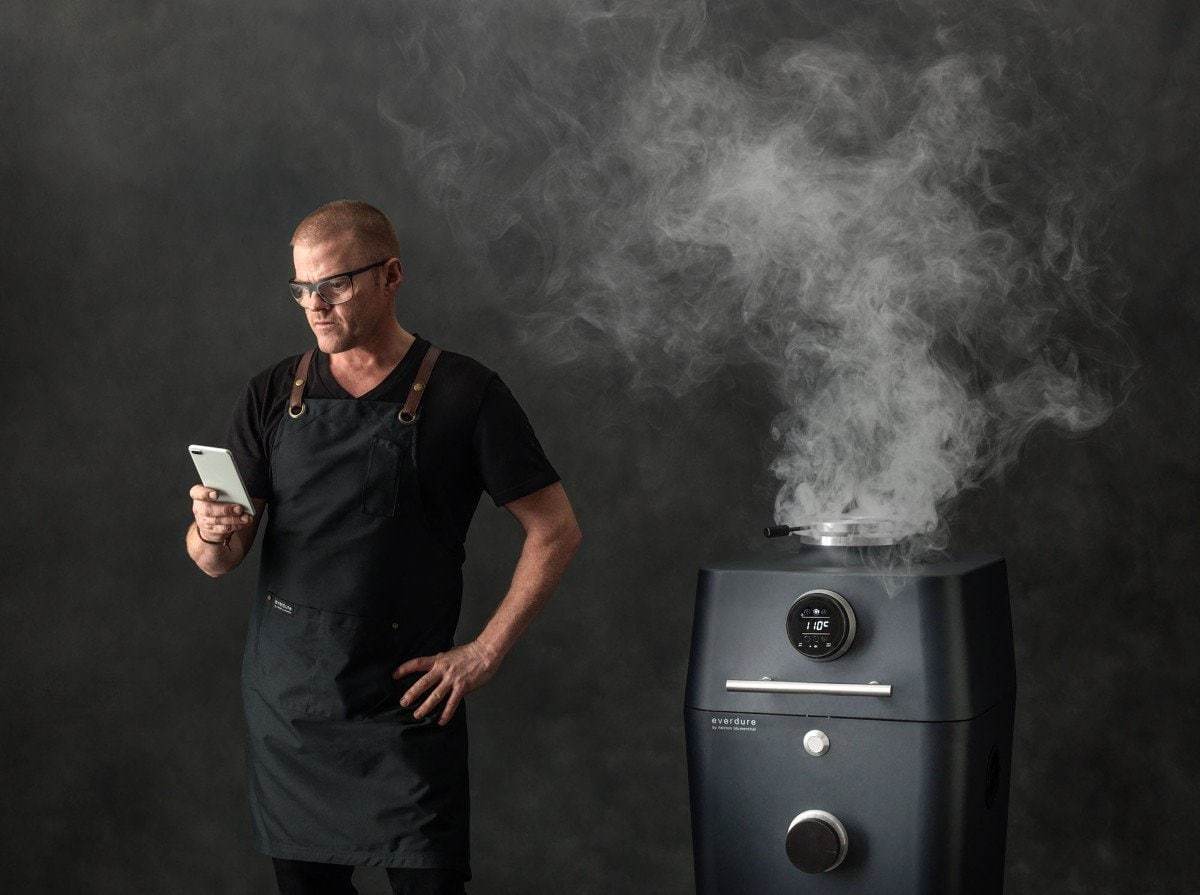 Everdure by Heston Blumenthal 4K Electric Ignition Charcoal BBQ Oven (Stone) - Image 4
