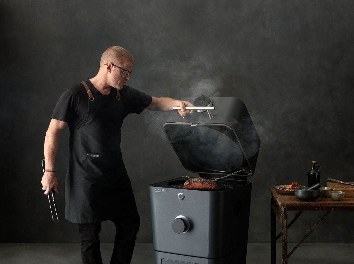 Everdure by Heston Blumenthal 4K Electric Ignition Charcoal BBQ Oven (Stone) - Image 6