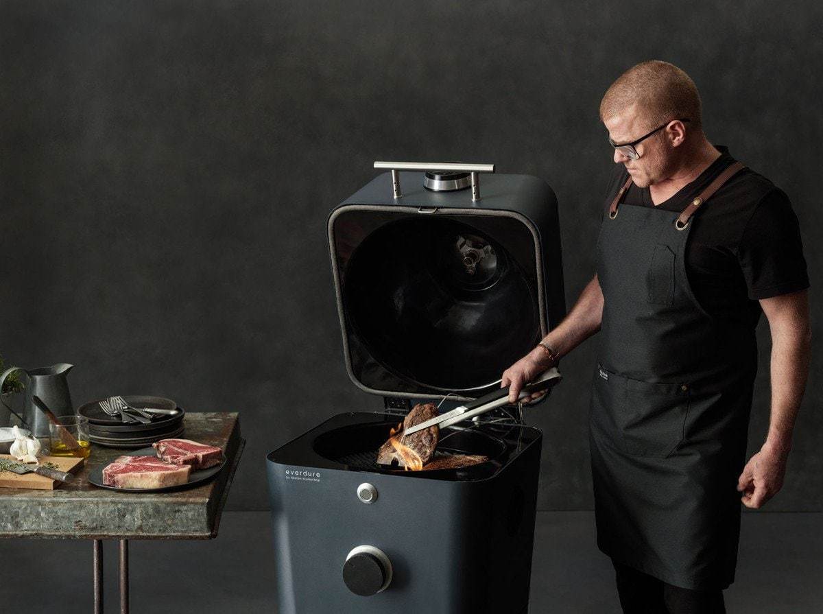 Everdure by Heston Blumenthal 4K Electric Ignition Charcoal BBQ Oven (Stone) - Image 8