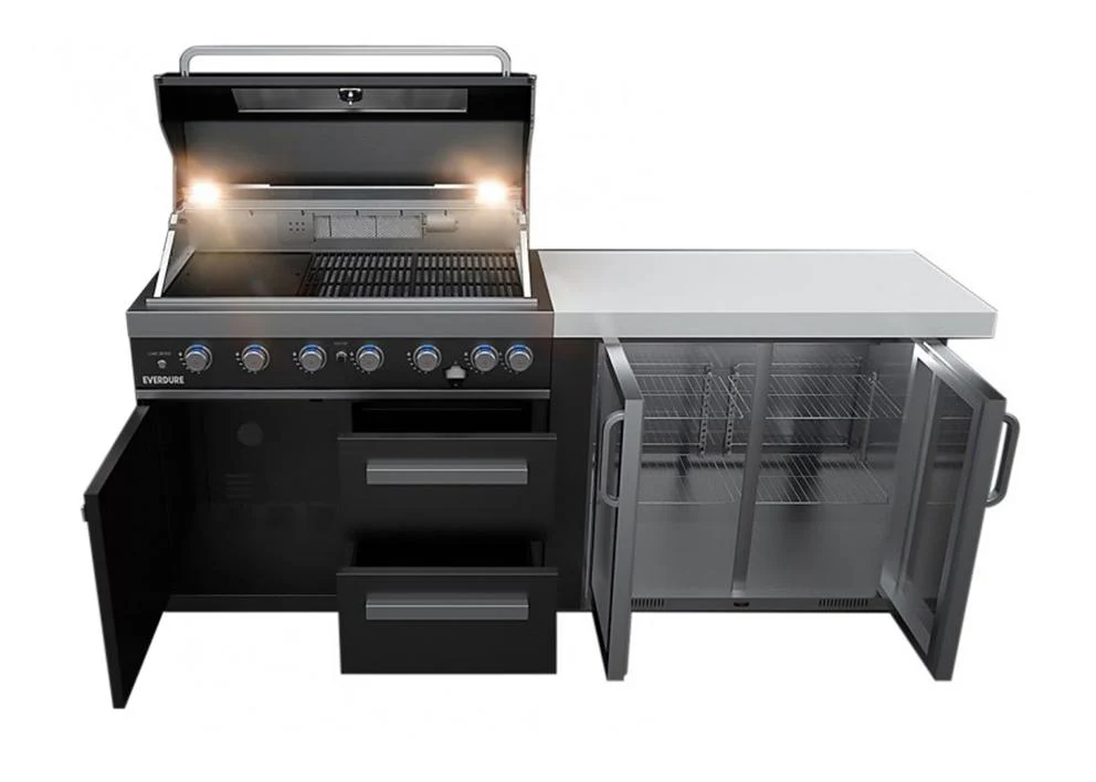 Everdure Neo Black Outdoor Kitchen With BBQ and Fridge (Option 1) - Image 3