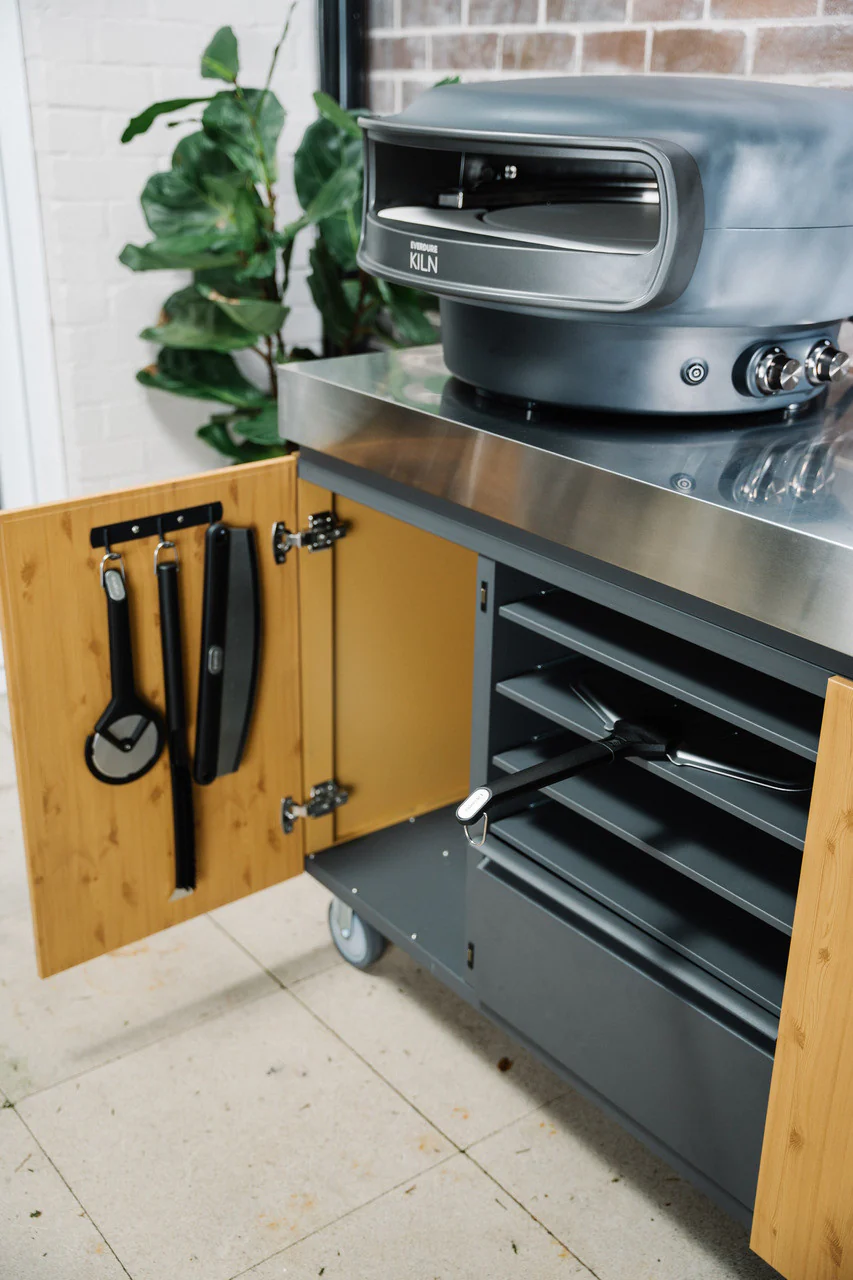 Everdure Pizza Oven Preparation Table - Timber Look - Image 7