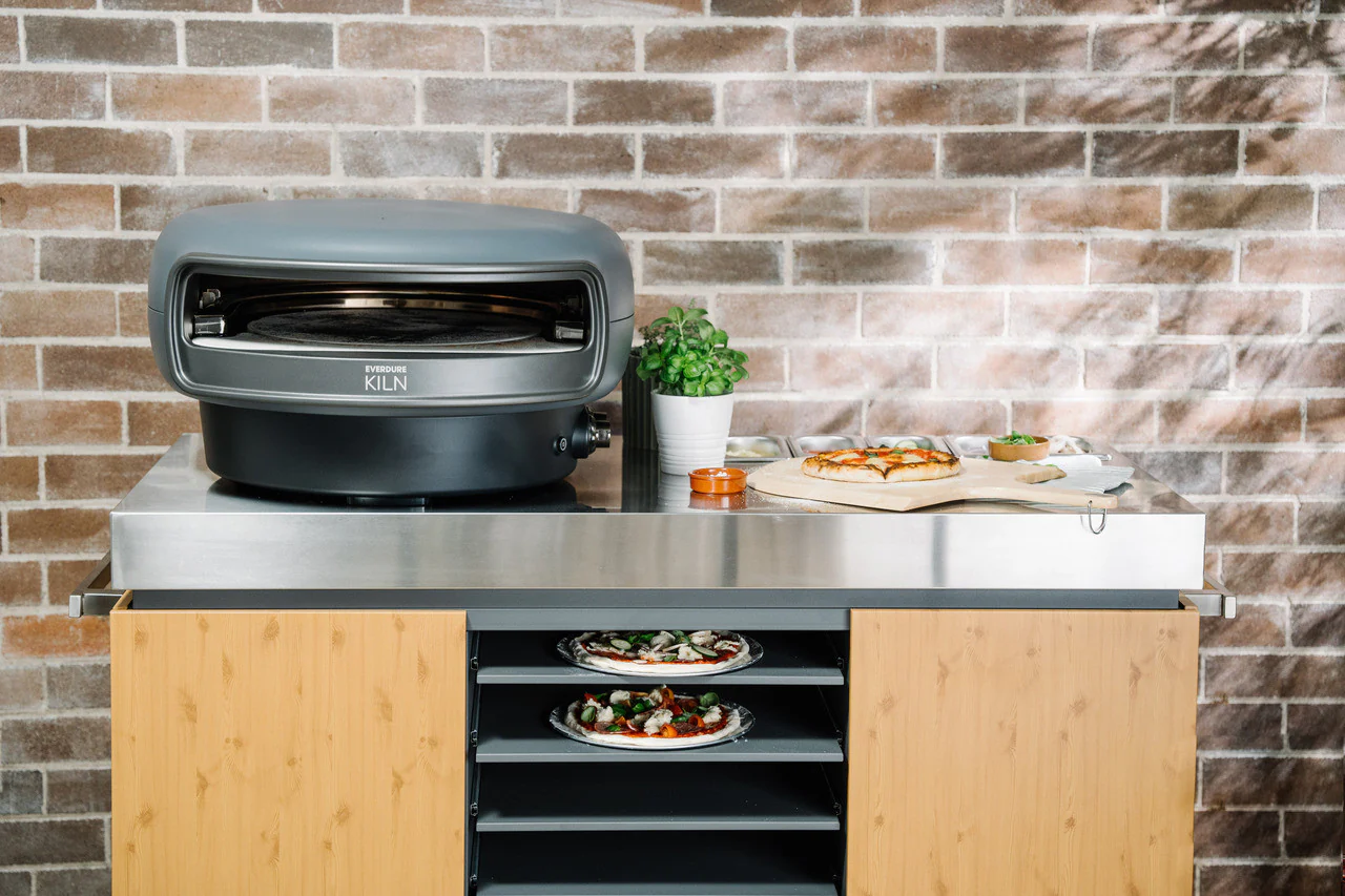 Everdure Pizza Oven Preparation Table - Timber Look - Image 8