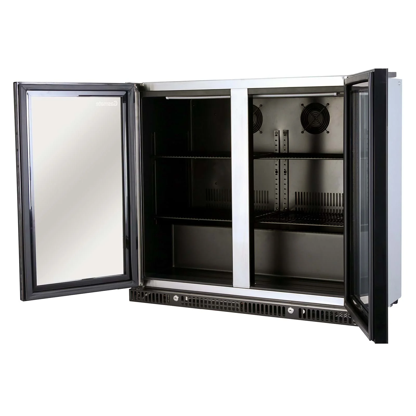 Gasmate 187 Litre Premium Double Glass Door Bar Fridge with Black Interior - BFR2088 - Image 2