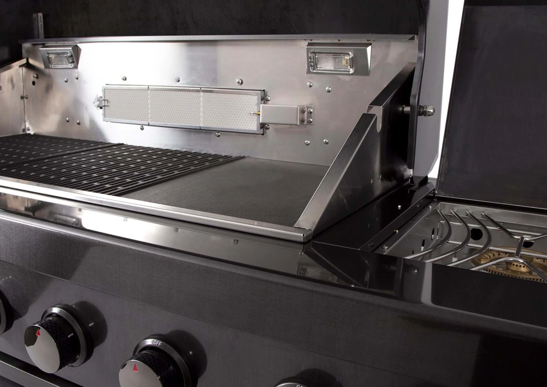 Gasmate Nova MK2 Graphite Outdoor Kitchen with 6 Burner BBQ and Double Door Fridge + Top - Image 10