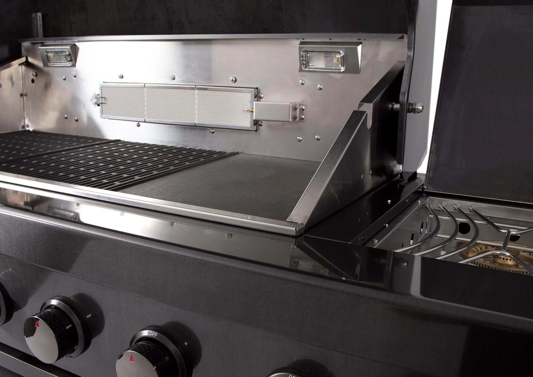Gasmate Nova MK2 Graphite Outdoor Kitchen with Storage, 6 Burner BBQ and Single Door Fridge + Top - Image 11