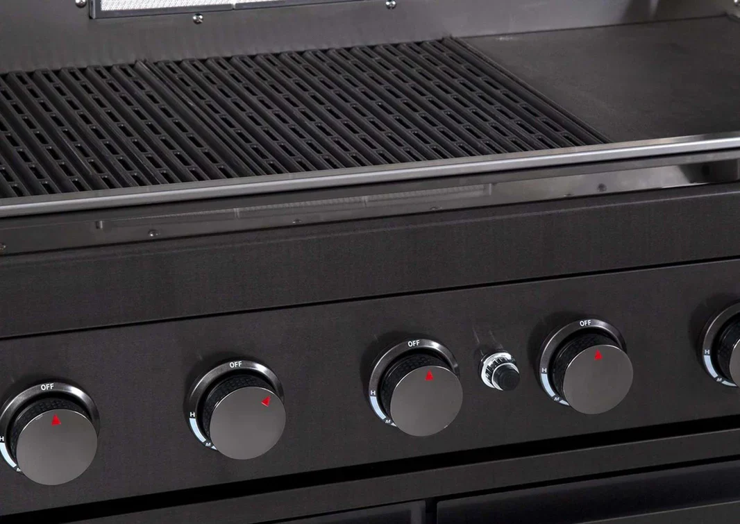 Gasmate Nova MK2 Graphite Outdoor Kitchen with 6 Burner BBQ and Single Door Fridge + Top - Image 7