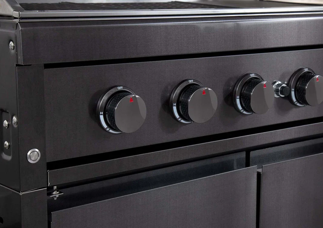 Gasmate Nova MK2 Graphite Outdoor Kitchen with 6 Burner BBQ and Single Door Fridge + Top - Image 8