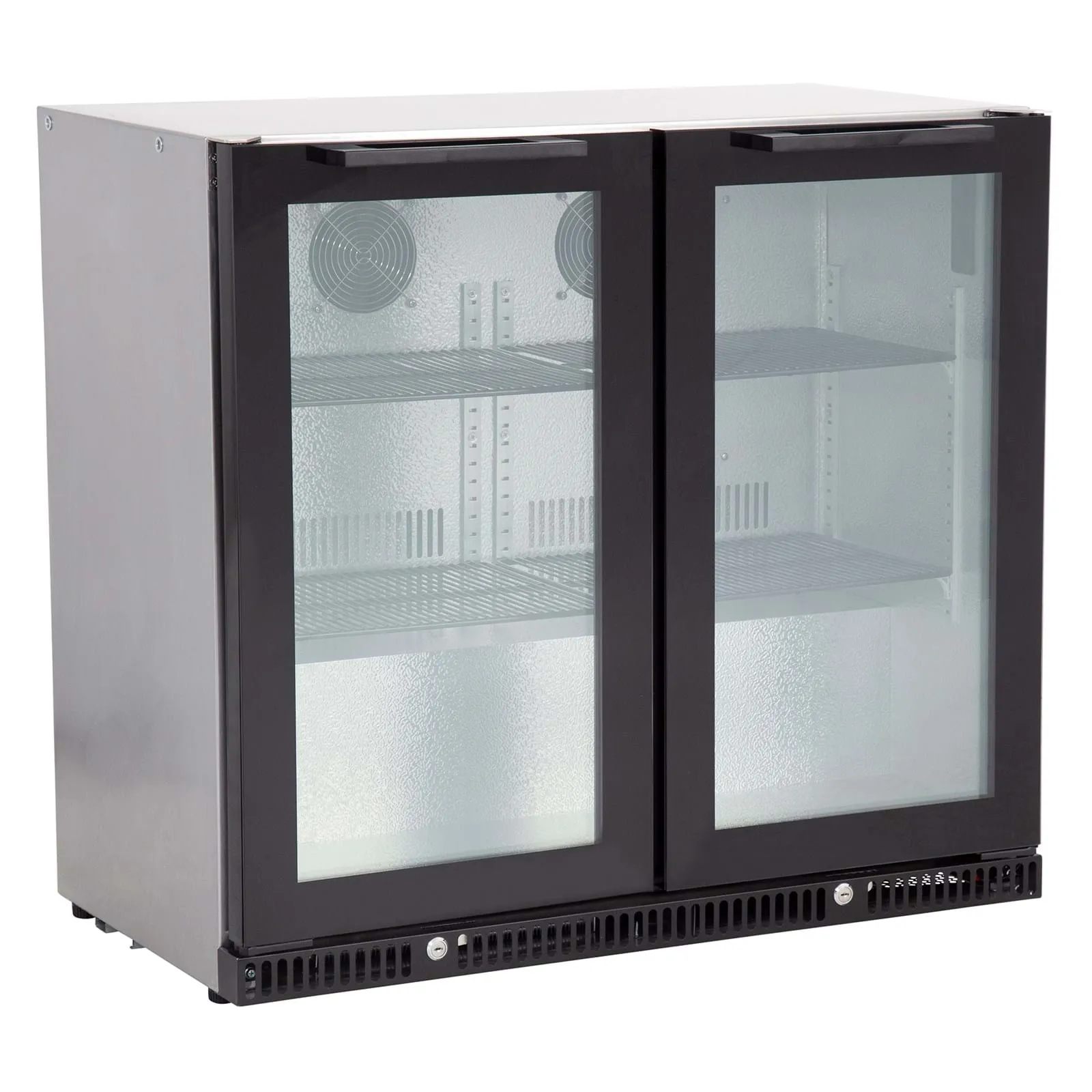 Gasmate 187 Litre Premium Double Glass Door Bar Fridge with Aluminium Interior - BFR2080 - Image 3