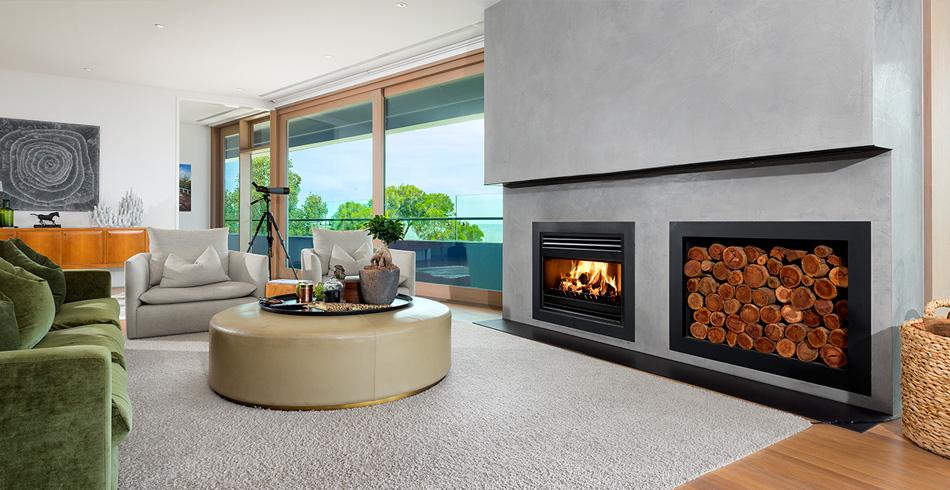 Heatmaster A Series 900 Indoor Insulated Open Wood Fireplace - Image 2