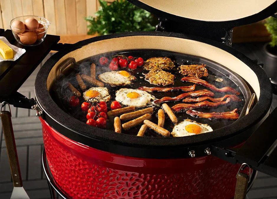 Kamado Joe Half Moon Cast Iron Reversible Griddle - Image 4