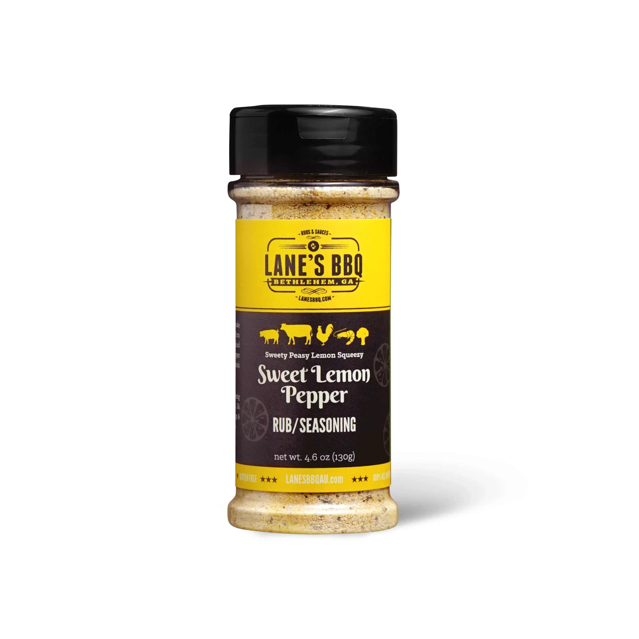 Lanes BBQ Sweet Lemon Pepper Rub Small 130g