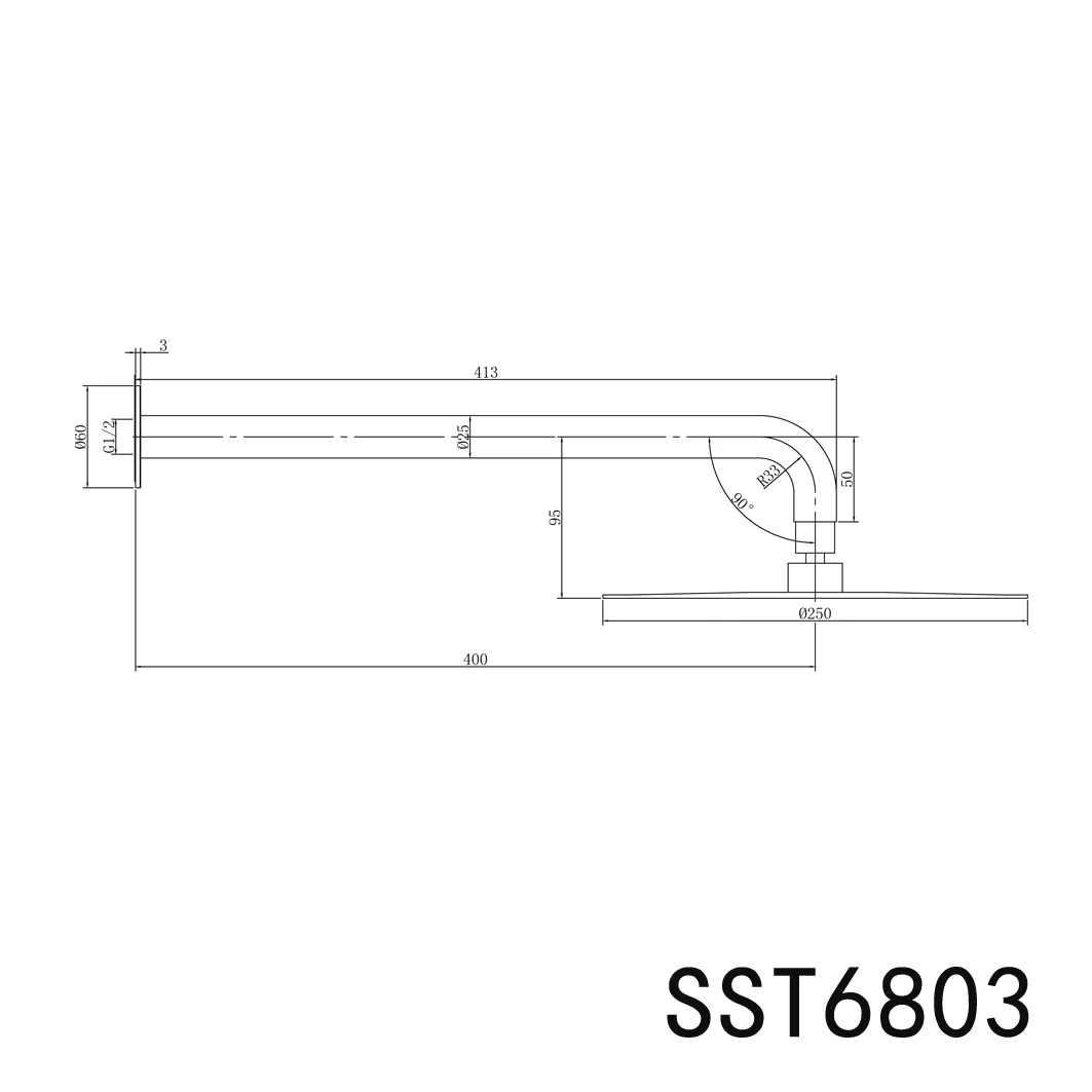 Elle 316 Overhead Shower - Image 6