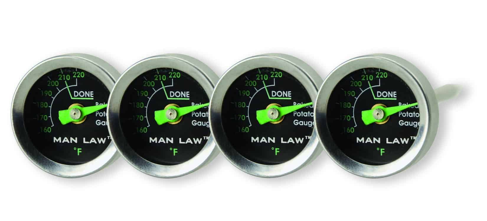 Man Law Glow in the Dark Potato Thermometers - Set of 4