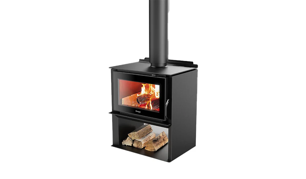 Masport Auburn 6 Freestanding Wood Fireplace with Woodstacker - Image 2