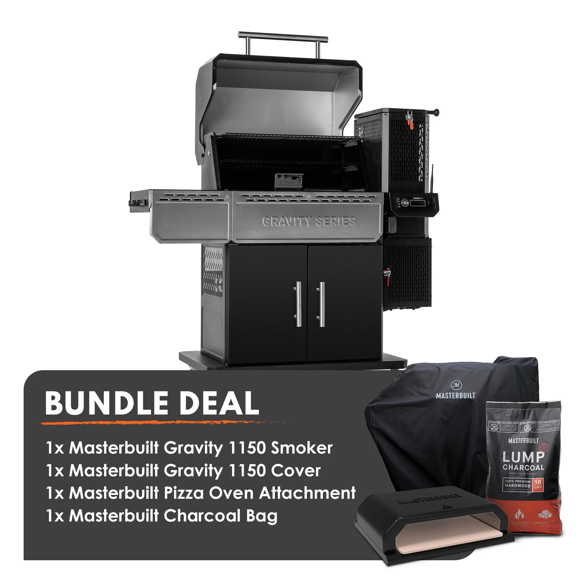 Masterbuilt Gravity Series 1150 Digital Charcoal BBQ + Smoker - Bundle