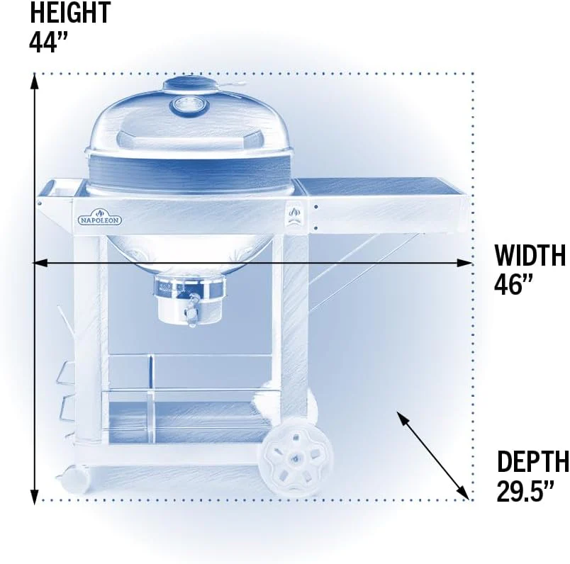 Napoleon Professional 22 Charcoal Cart - Image 3