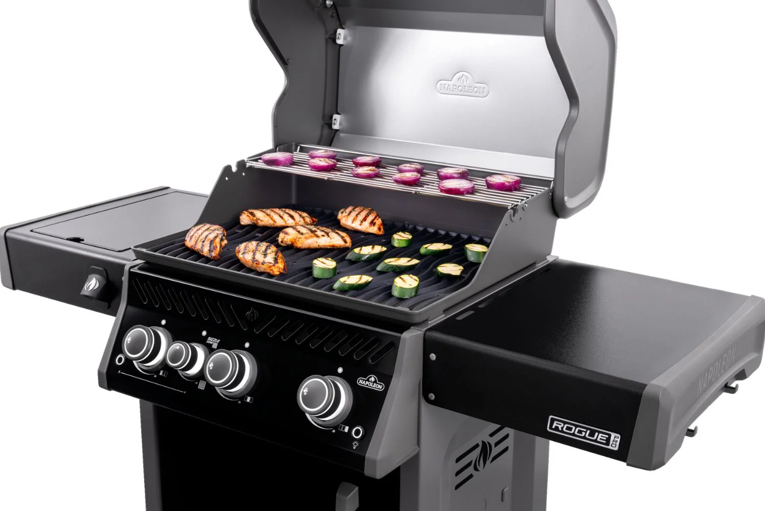 Napoleon Rogue Pro 425 Black 3 Burner BBQ with Infrared Sizzle Sideburner - Image 8