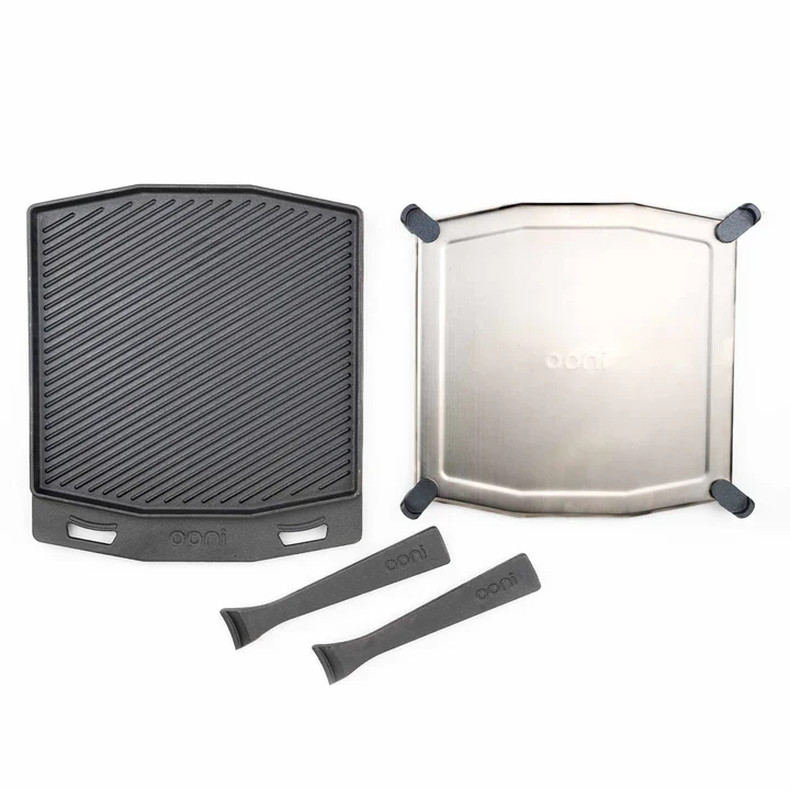 Ooni Dual-Sided Grizzler Plate with Stainless Steel Trivet - Image 4