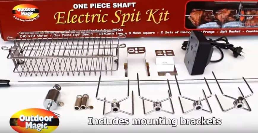 Outdoor Magic Chrome Plated Electric Spit Kit - Image 2