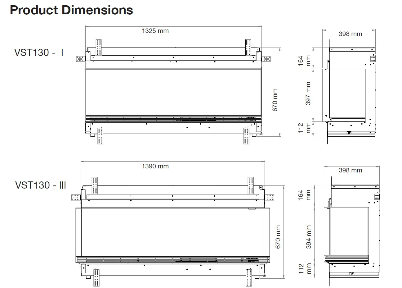 Real Flame Vista Single Sided Electric Fireplace - Image 6