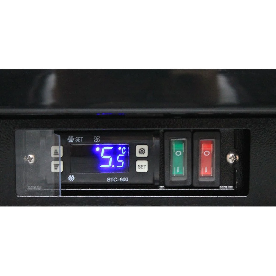 Rhino 208 Litre Black Glass Double Sliding Door Bar fridge - SG2S-B - Image 6