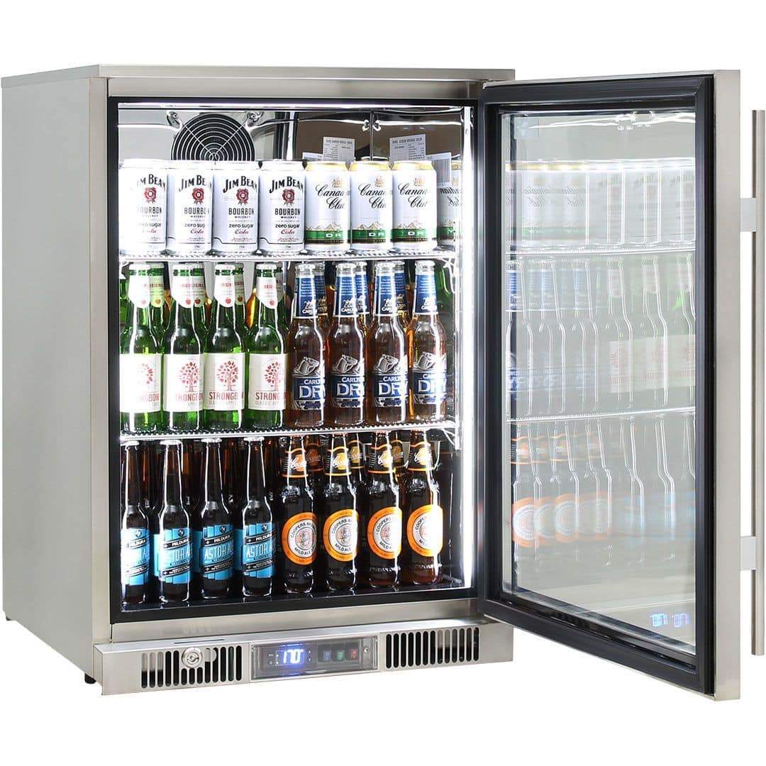 Rhino 148 Litre ENVY Heated Glass Single Door 316 Stainless Steel Outdoor Bar Fridge - ENV1-SS - Image 6