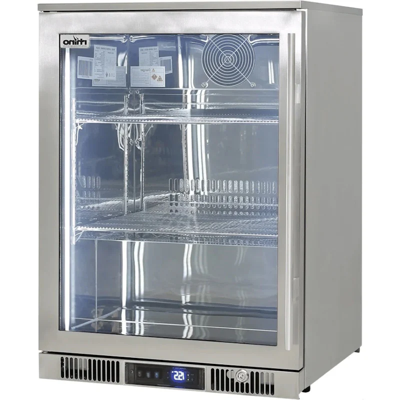 Rhino 148 Litre ENVY Heated Glass Single Door 316 Stainless Steel Outdoor Bar Fridge - ENV1-SS - Image 7