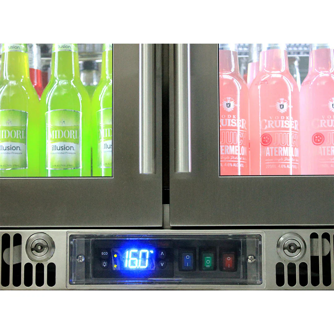 Rhino ENVY 316 Marine Grade Stainless Steel Solid Twin Door Outdoor Bar Fridge - ENV2H-SD - Image 7