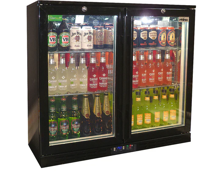 RHINO LG Compressor Alfresco Glass heated Door 208L Black Bar Fridge SG2H-B-HD - Image 2