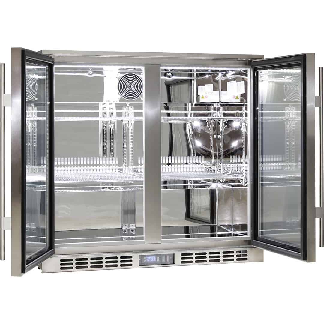 Rhino 208 Litre Twin Heated Glass Door SS Bar Fridge - SG2H-HD - Image 4