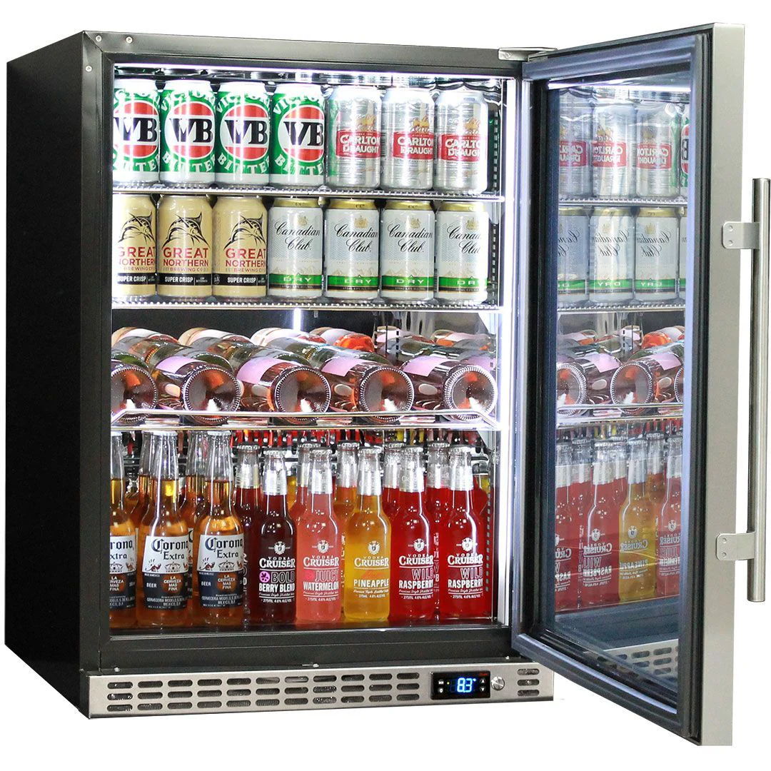 Schmick 164 Litre Glass Single Door Under Bench Bar Fridge - SK156-SS - Image 6